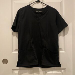 UA Scrubs Black V-Neck Top